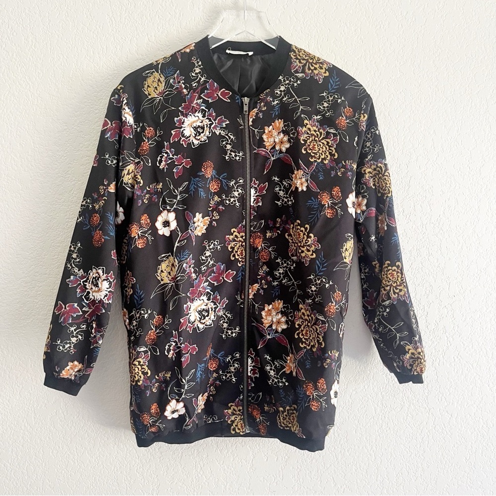 SOPHIE RUE Floral Bomber Jacket Size Small - Picture 7 of 9